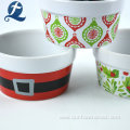 Colorful Custom Stoneware Christmas Ceramic Cake Cup